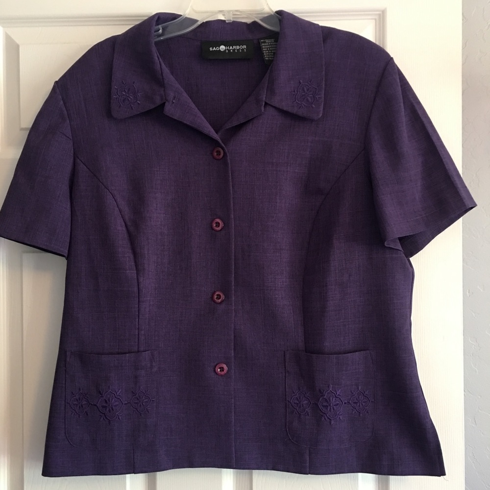 Sag Harbor Button Up Blouse Size 18